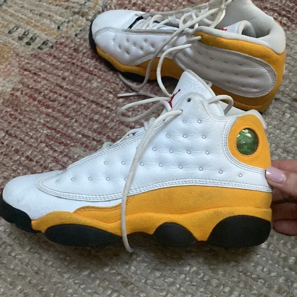 AIR JORDAN KIDS 13 RETRO GS SHOES 'WHITE/UNIVERSITY RED